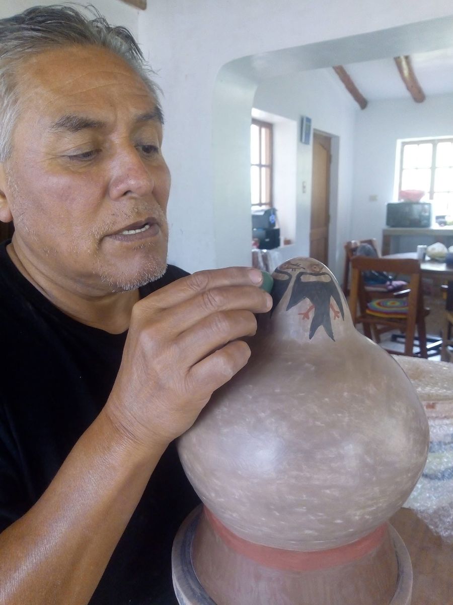 Working on an instrument